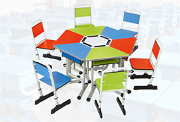 六边形互动交流桌椅